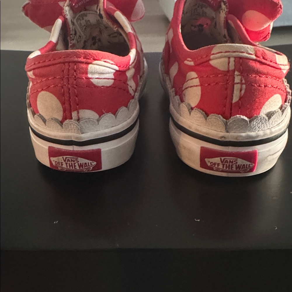 Disney Red and White Polka Dot Vans Shoes - Picture 5 of 5